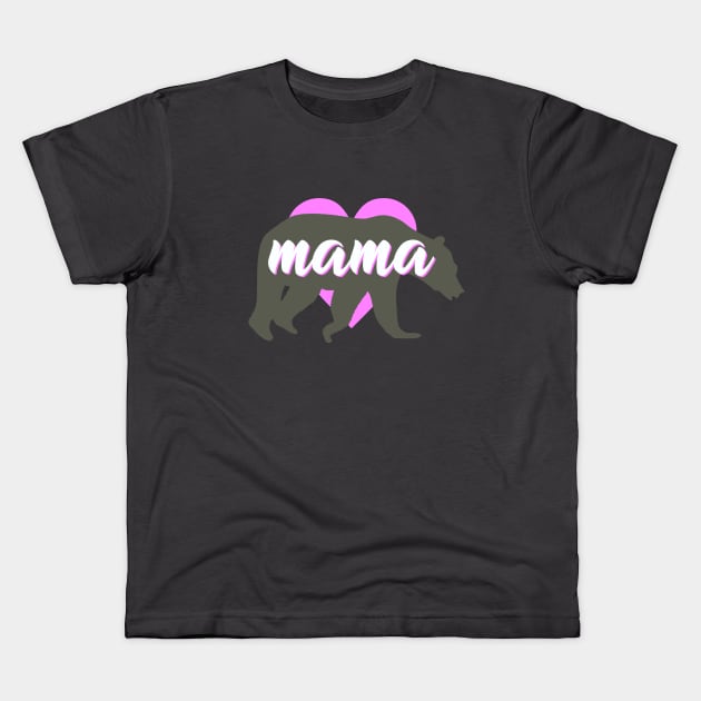 Mama Bear Kids T-Shirt by Dale Preston Design